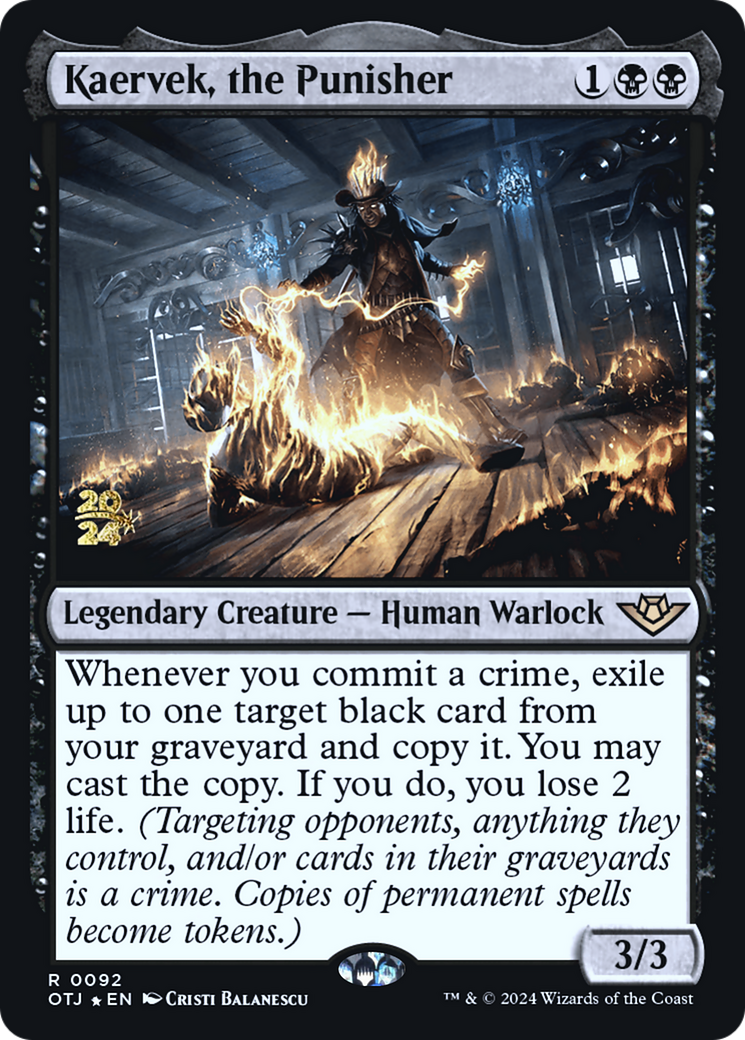 Kaervek, the Punisher (PRE-092) [Outlaws of Thunder Junction Promos] Foil MTG Single Wizards of the Coast