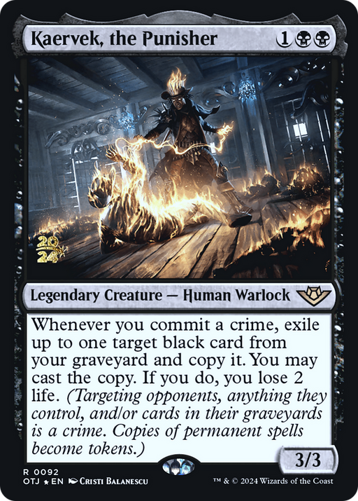 Kaervek, the Punisher (PRE-092) [Outlaws of Thunder Junction Promos] Foil MTG Single Wizards of the Coast
