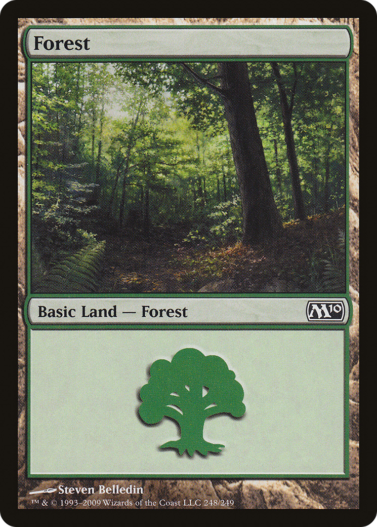 Forest (248) (M10-248) [Magic 2010] Foil MTG Single Wizards of the Coast