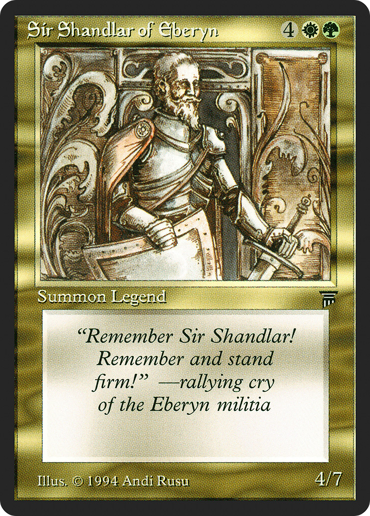 Sir Shandlar of Eberyn [Legends] MTG Single Magic: The Gathering