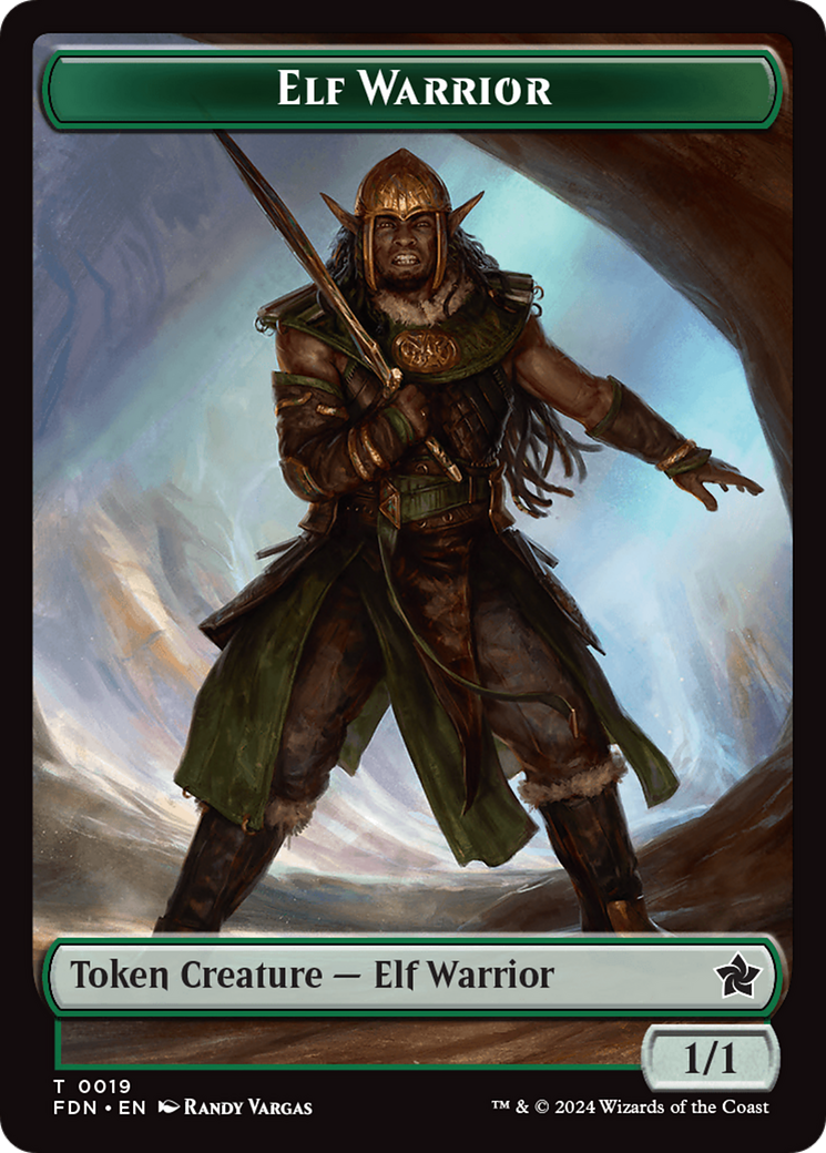 Elf Warrior (TFDN-019) [Tokens] Foundations Tokens MTG Single Wizards of the Coast