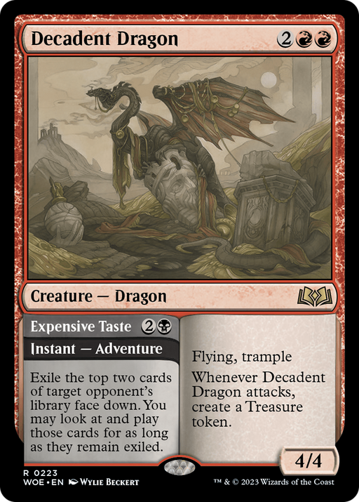 Decadent Dragon (WOE-223) [Wilds of Eldraine] MTG Single Wizards of the Coast