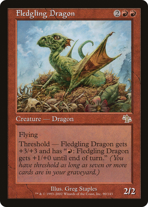 Fledgling Dragon (JUD-090) [Judgment] MTG Single Wizards of the Coast