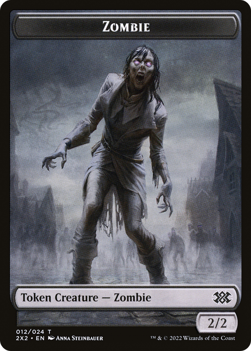 Zombie (T2X2-012) [Tokens] Double Masters 2022 Tokens Foil MTG Single Wizards of the Coast