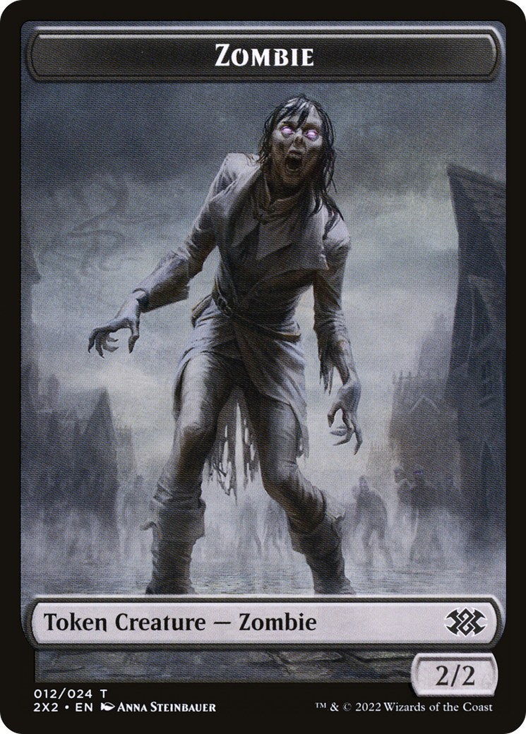 Zombie (T2X2-012) [Tokens] Double Masters 2022 Tokens MTG Single Wizards of the Coast