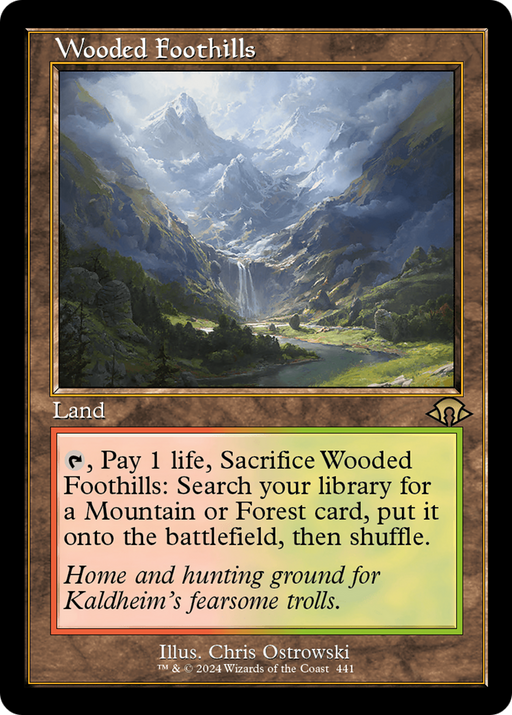 Wooded Foothills (MH3-441) [Modern Horizons 3] Foil MTG Single Modern Horizons 3