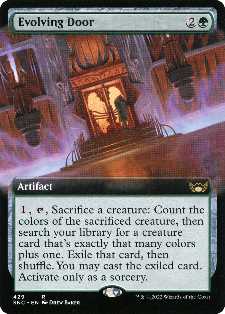 Evolving Door (SNC-429) [Streets of New Capenna] (Extended Art) MTG Single Wizards of the Coast
