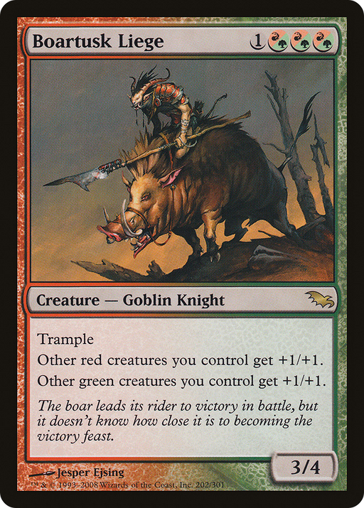 Boartusk Liege (SHM-202) [Shadowmoor] Foil MTG Single Wizards of the Coast