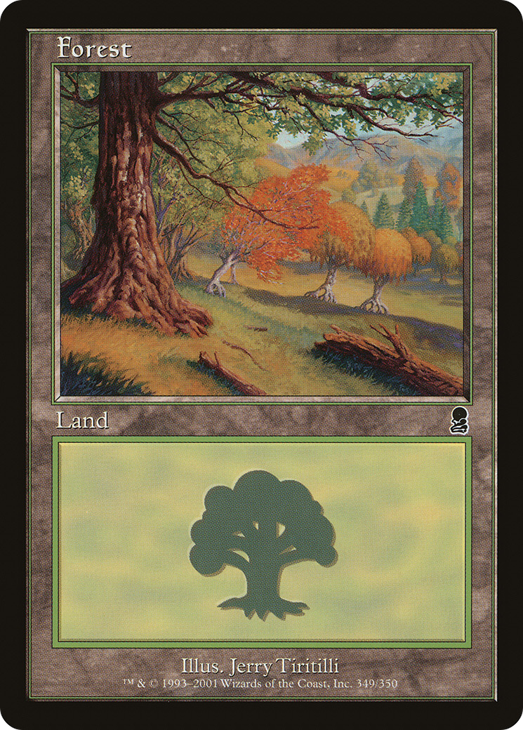 Forest (349) (ODY-349) [Odyssey] Foil MTG Single Wizards of the Coast