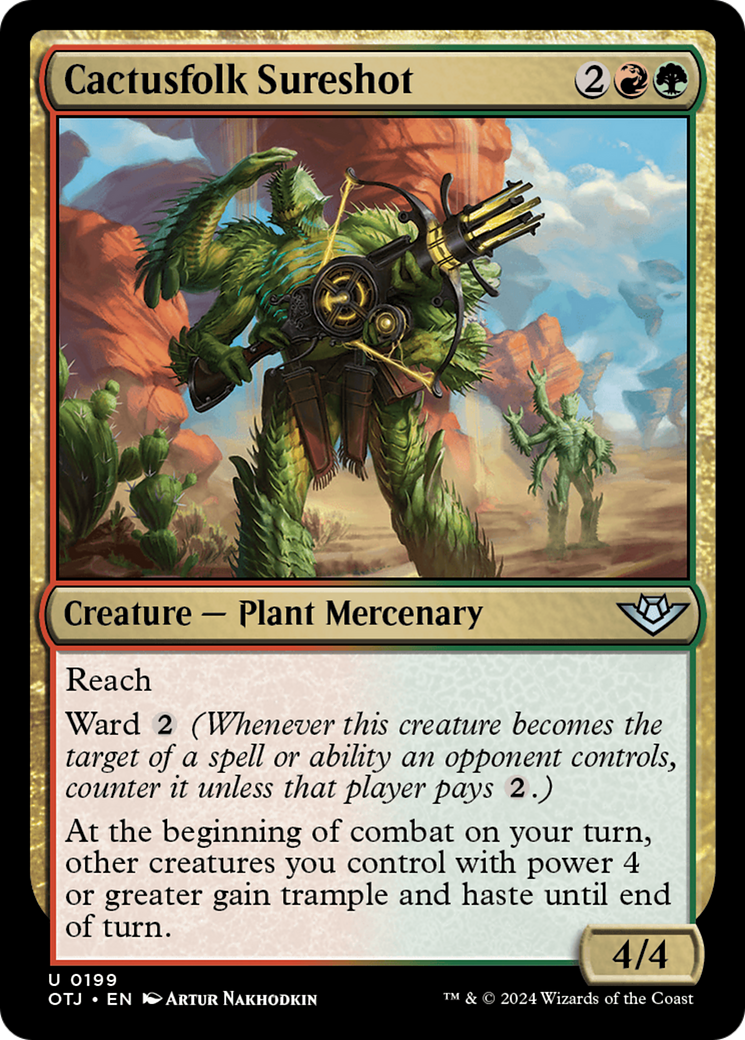 Cactusfolk Sureshot (OTJ-199) [Outlaws of Thunder Junction] MTG Single Wizards of the Coast