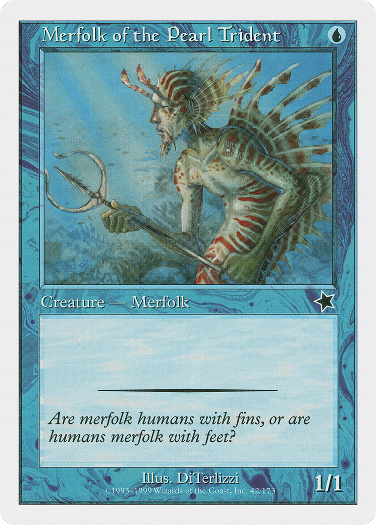 Merfolk of the Pearl Trident (S99-042) [Misc] Starter 1999 MTG Single Wizards of the Coast