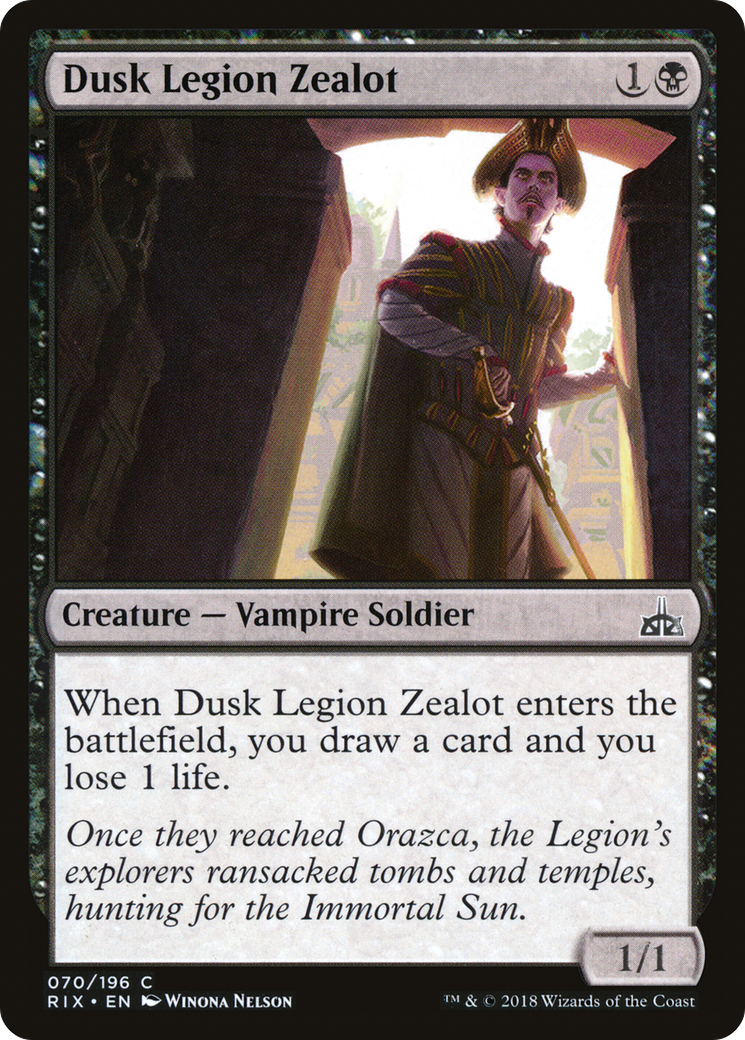 Dusk Legion Zealot (RIX-070) [Rivals of Ixalan] MTG Single Wizards of the Coast