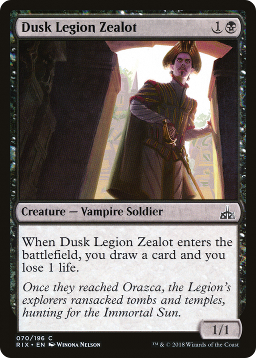 Dusk Legion Zealot (RIX-070) [Rivals of Ixalan] MTG Single Wizards of the Coast