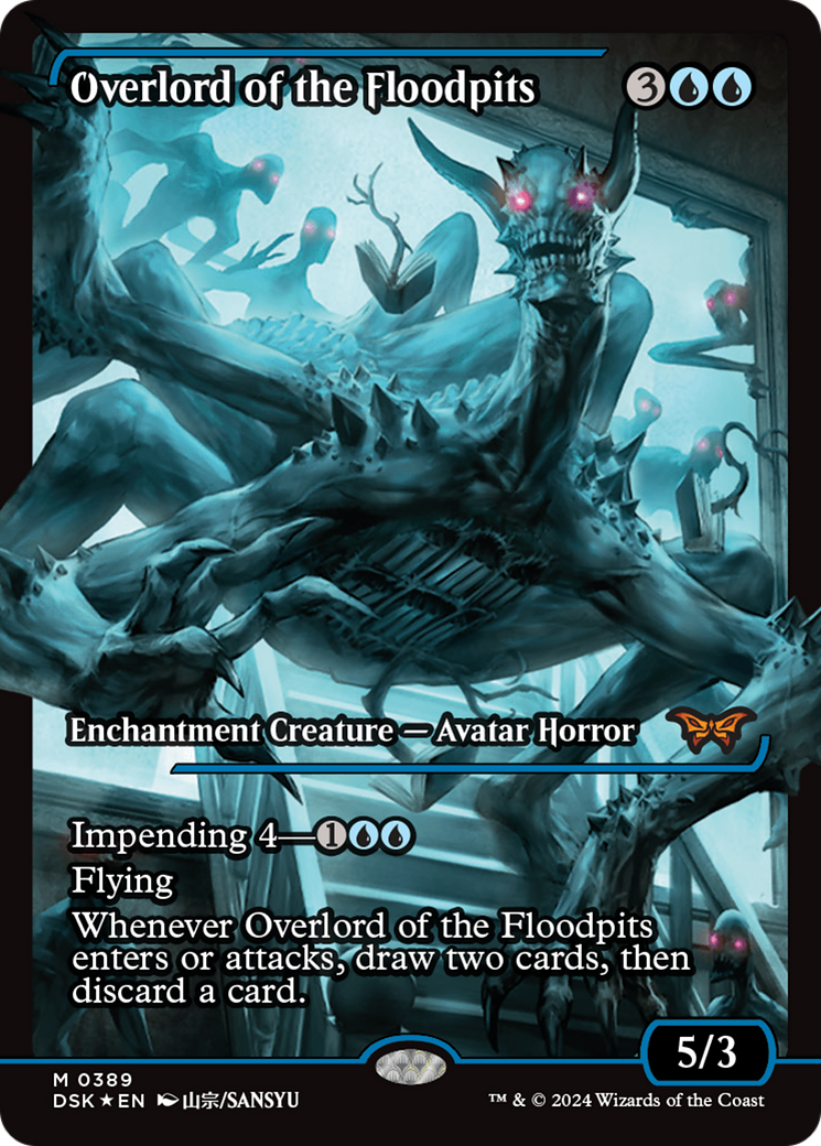 Overlord of the Floodpits (DSK-389) [Duskmourn: House of Horror] (Showcase) Foil MTG Single Wizards of the Coast