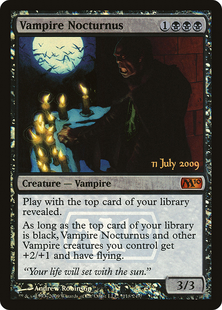 Vampire Nocturnus (PRE-118) [Magic 2010 Promos] Foil MTG Single Wizards of the Coast