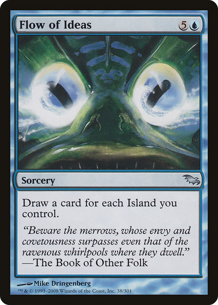 Flow of Ideas (SHM-038) [Shadowmoor] Foil MTG Single Wizards of the Coast