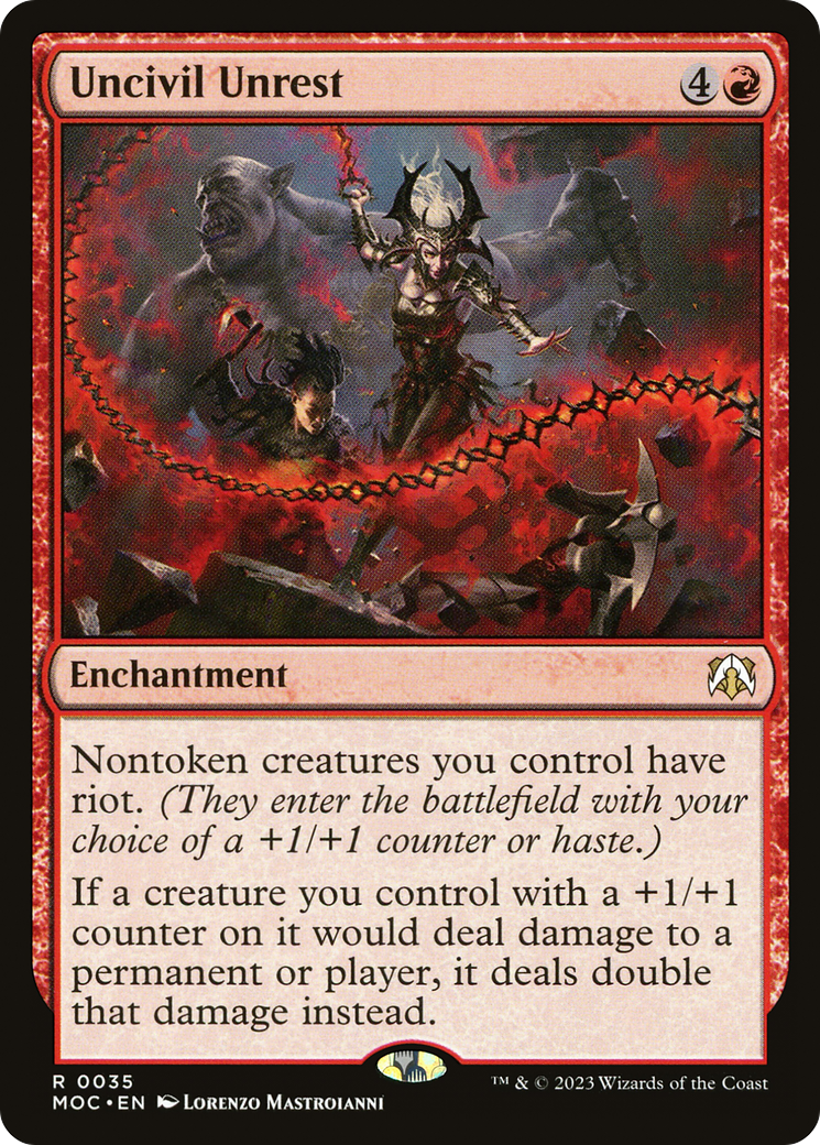 Uncivil Unrest (MOC-035) [March of the Machine Commander] MTG Single Wizards of the Coast