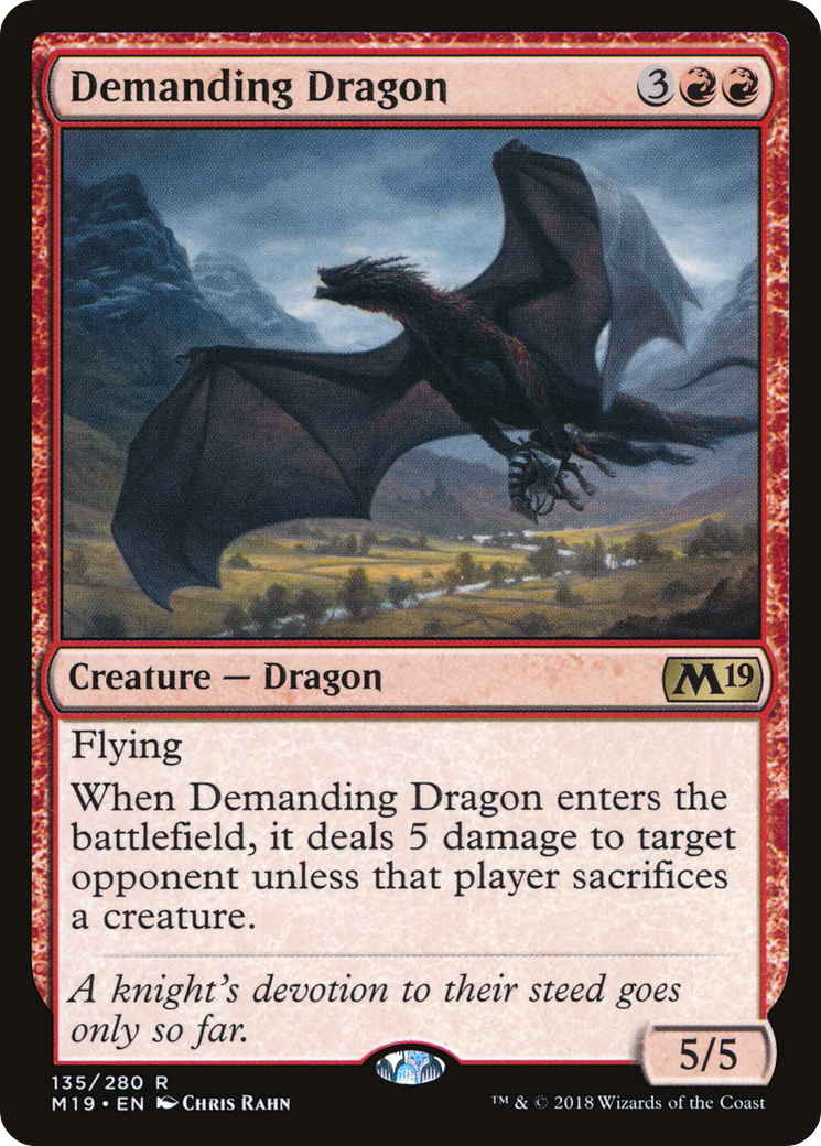 Demanding Dragon (M19-135) [Core Set 2019] MTG Single Wizards of the Coast