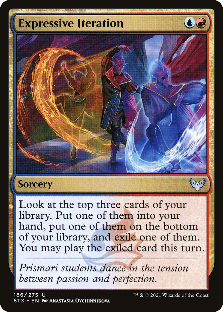 Expressive Iteration (STX-186) [Strixhaven: School of Mages] Foil MTG Single Wizards of the Coast