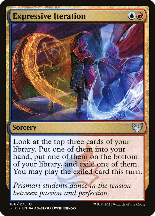 Expressive Iteration (STX-186) [Strixhaven: School of Mages] Foil MTG Single Wizards of the Coast