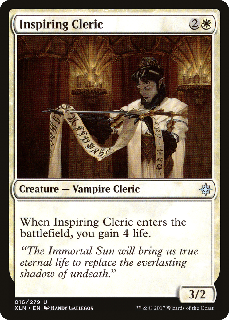 Inspiring Cleric (XLN-016) [Ixalan] MTG Single Wizards of the Coast