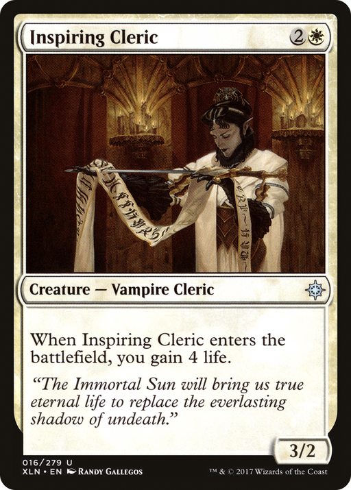 Inspiring Cleric (XLN-016) [Ixalan] MTG Single Wizards of the Coast