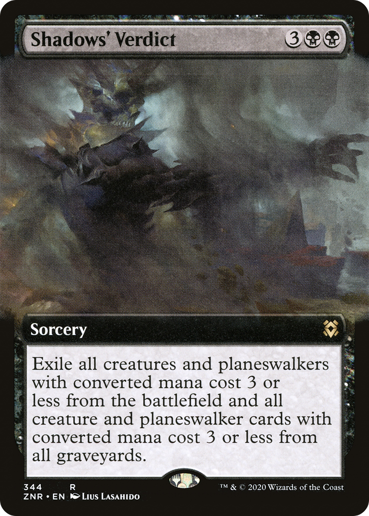 Shadows' Verdict (ZNR-344) [Zendikar Rising] (Extended Art) MTG Single Wizards of the Coast