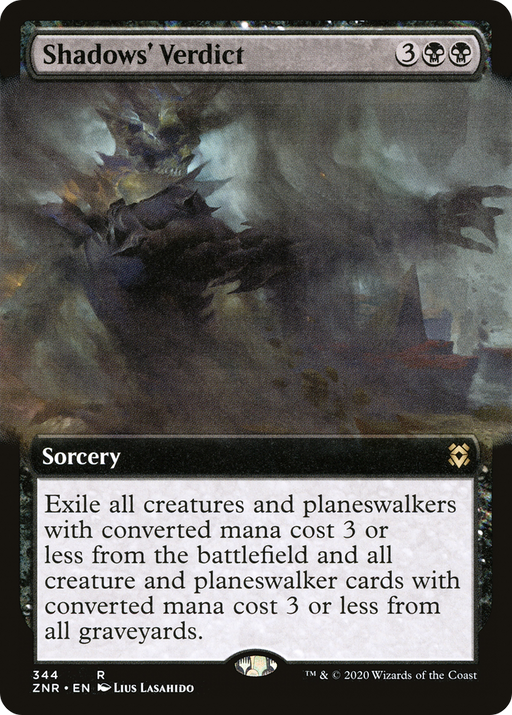 Shadows' Verdict (ZNR-344) [Zendikar Rising] (Extended Art) Foil MTG Single Wizards of the Coast