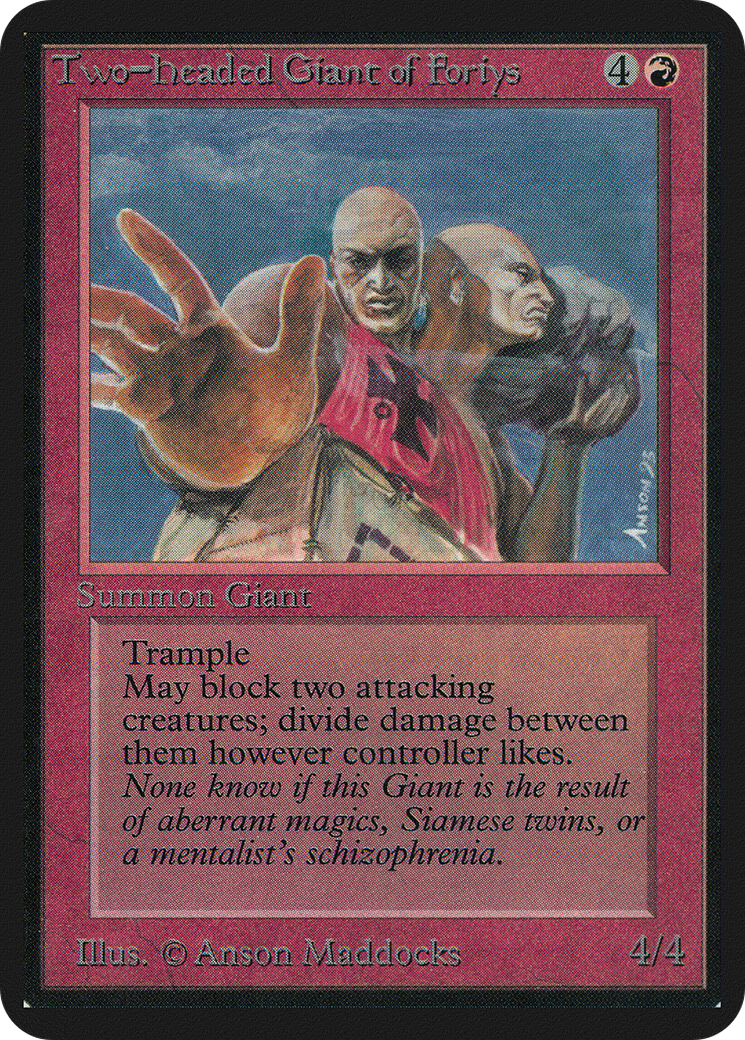 Two-Headed Giant of Foriys (LEA-179) [Oldschool] Limited Edition Alpha MTG Single Wizards of the Coast