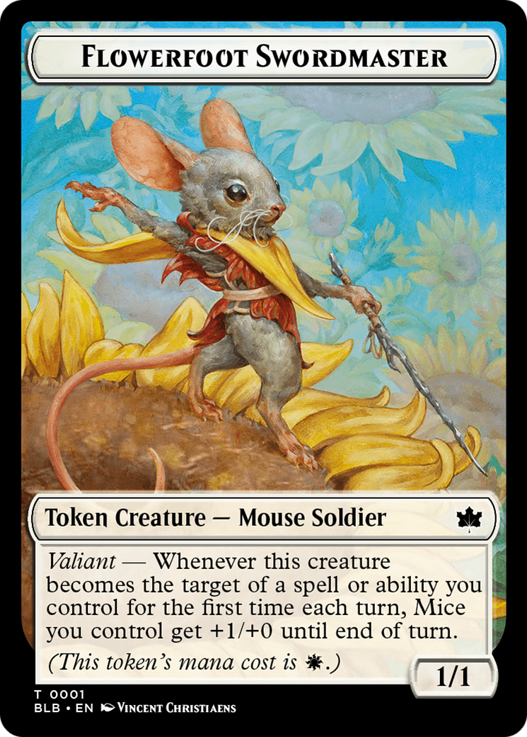 Flowerfoot Swordmaster Token (BLB-001) [Tokens] Bloomburrow Tokens MTG Single Wizards of the Coast