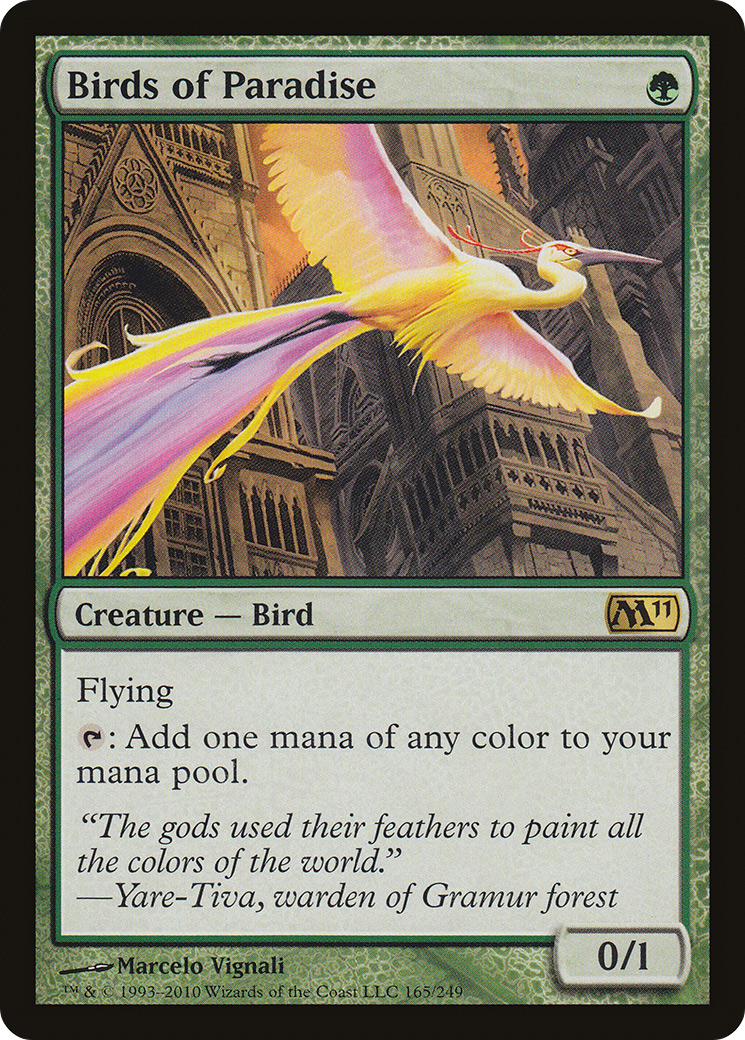 Birds of Paradise (M11-165) [Magic 2011] Foil MTG Single Wizards of the Coast