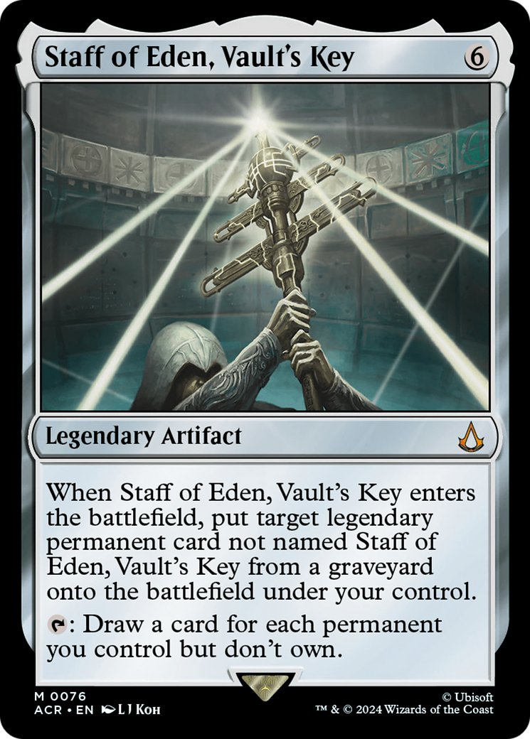 Staff of Eden, Vault's Key (ACR-076) [Assassin's Creed] Foil MTG Single Wizards of the Coast