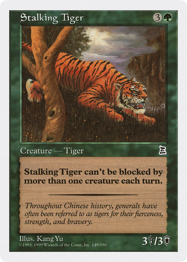 Stalking Tiger (PTK-149) [Oldschool] Portal Three Kingdoms MTG Single Wizards of the Coast