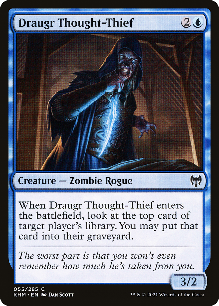 Draugr Thought-Thief (KHM-055) [Kaldheim] MTG Single Wizards of the Coast