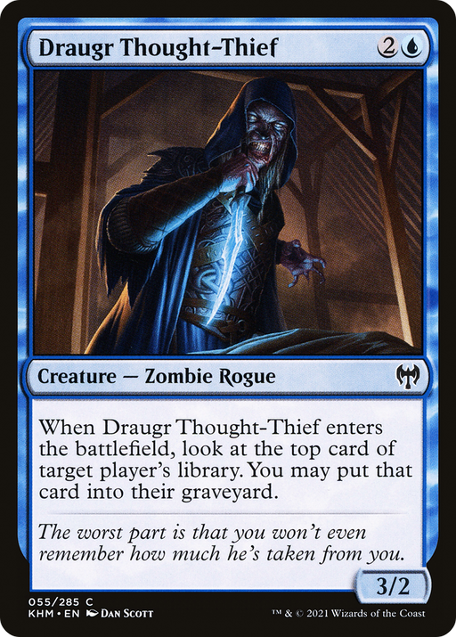 Draugr Thought-Thief (KHM-055) [Kaldheim] MTG Single Wizards of the Coast