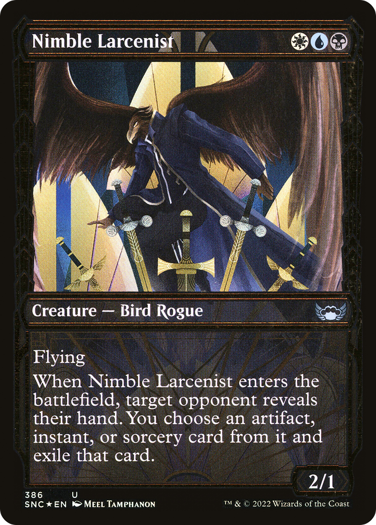 Nimble Larcenist (Gilded Foil) (SNC-386) [Streets of New Capenna] (Showcase) Foil MTG Single Wizards of the Coast