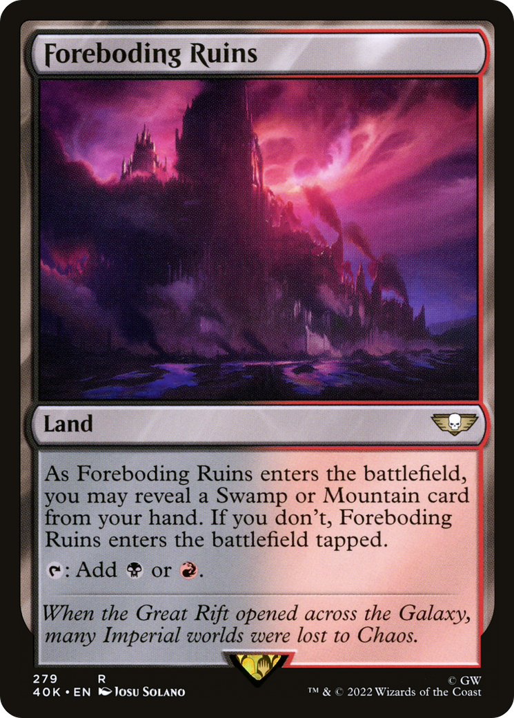 Foreboding Ruins (40K-279) [Warhammer 40,000 Commander] MTG Single Wizards of the Coast
