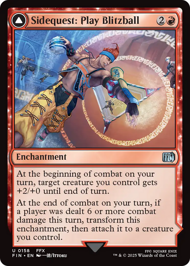 Sidequest: Play Blitzball // World Champion, Celestial Weapon (FIN-158) [FINAL FANTASY] Foil MTG Single Wizards of the Coast