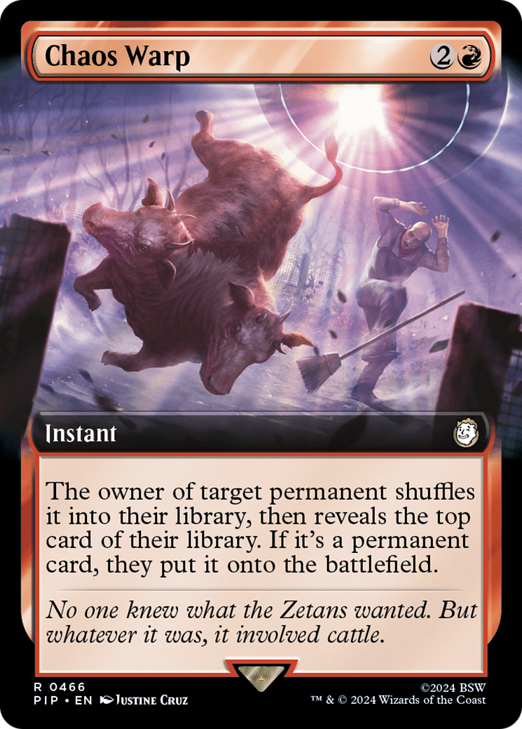 Chaos Warp (PIP-466) [Fallout] (Extended Art) MTG Single Wizards of the Coast