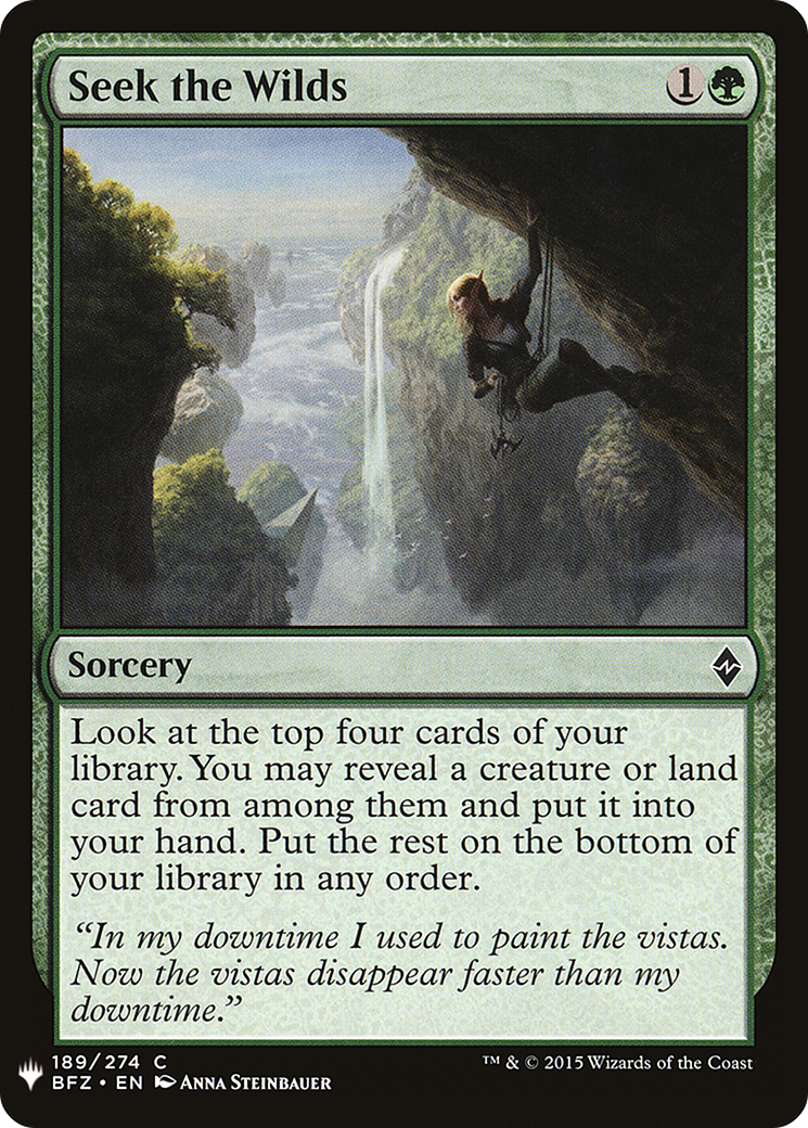 Seek the Wilds (LIST-BFZ-189) [Mystery Booster] The List MTG Single Wizards of the Coast
