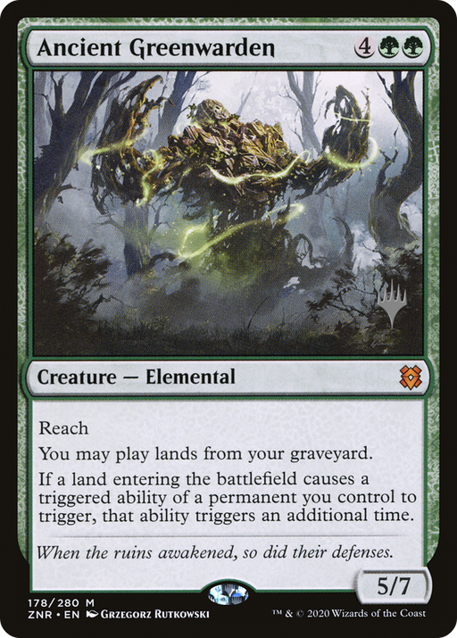 Ancient Greenwarden (PPZNR-178) [Zendikar Rising Promos] Foil MTG Single Wizards of the Coast