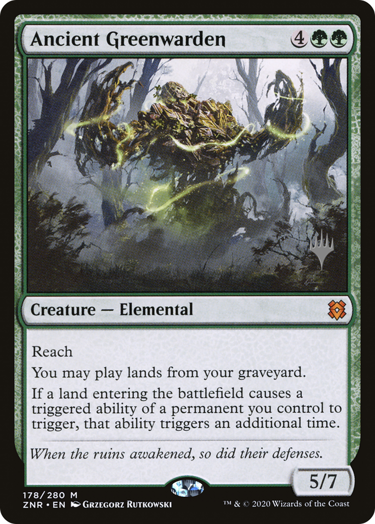 Ancient Greenwarden (PPZNR-178) [Zendikar Rising Promos] MTG Single Wizards of the Coast
