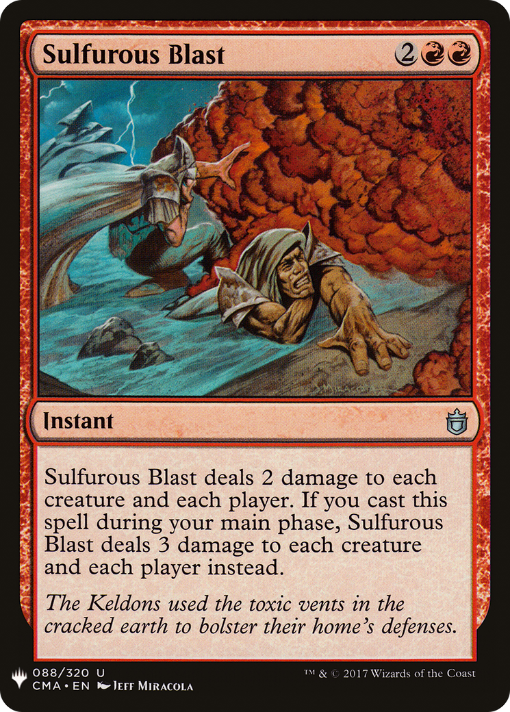 Sulfurous Blast (LIST-CMA-88) [Mystery Booster] The List MTG Single Wizards of the Coast
