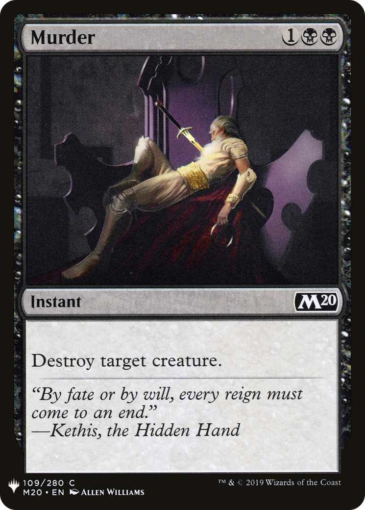Murder (LIST-M20-109) [Mystery Booster] The List MTG Single Wizards of the Coast