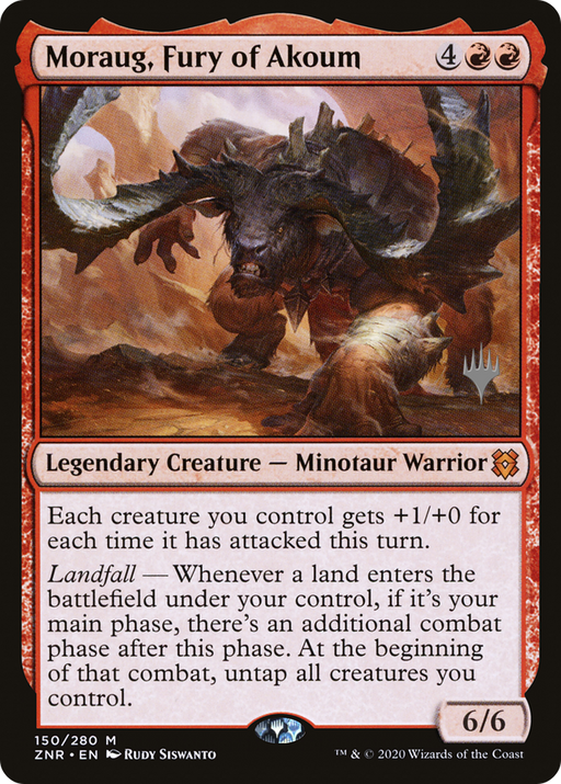 Moraug, Fury of Akoum (PPZNR-150) [Zendikar Rising Promos] MTG Single Wizards of the Coast
