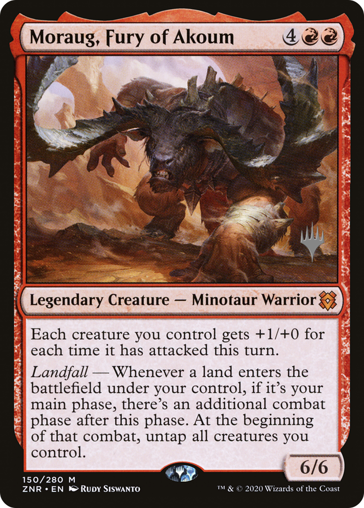 Moraug, Fury of Akoum (PPZNR-150) [Zendikar Rising Promos] Foil MTG Single Wizards of the Coast