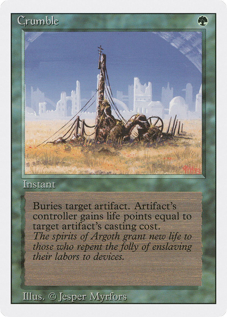 Crumble (3ED-) [Revised Edition] MTG Single Wizards of the Coast