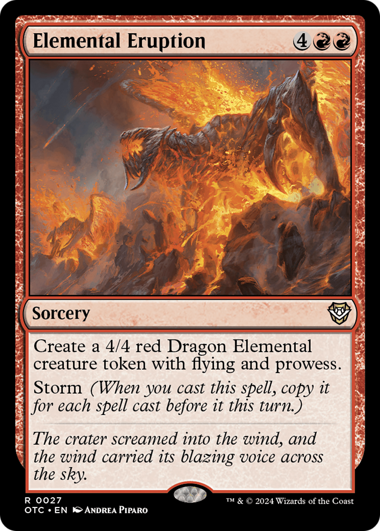 Elemental Eruption (OTC-027) [Outlaws of Thunder Junction Commander] MTG Single Wizards of the Coast