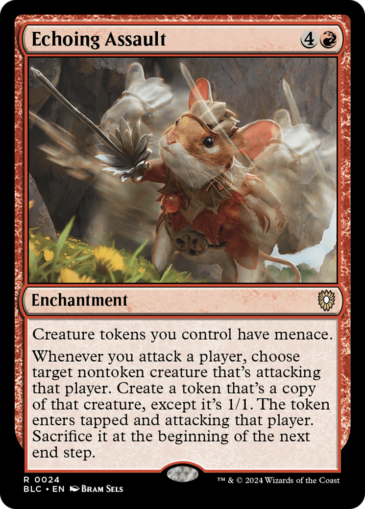 Echoing Assault (BLC-024) [Bloomburrow Commander] MTG Single Wizards of the Coast