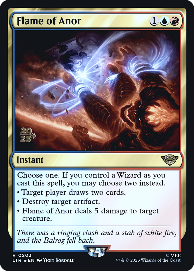 Flame of Anor (PRE-203) [Tales of Middle-earth Promos] Foil MTG Single Wizards of the Coast